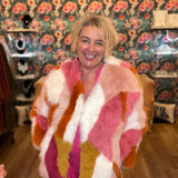 Pretty Patchworks Faux Fur Jacket