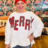Christmas Plaid Merry Sweatshirt