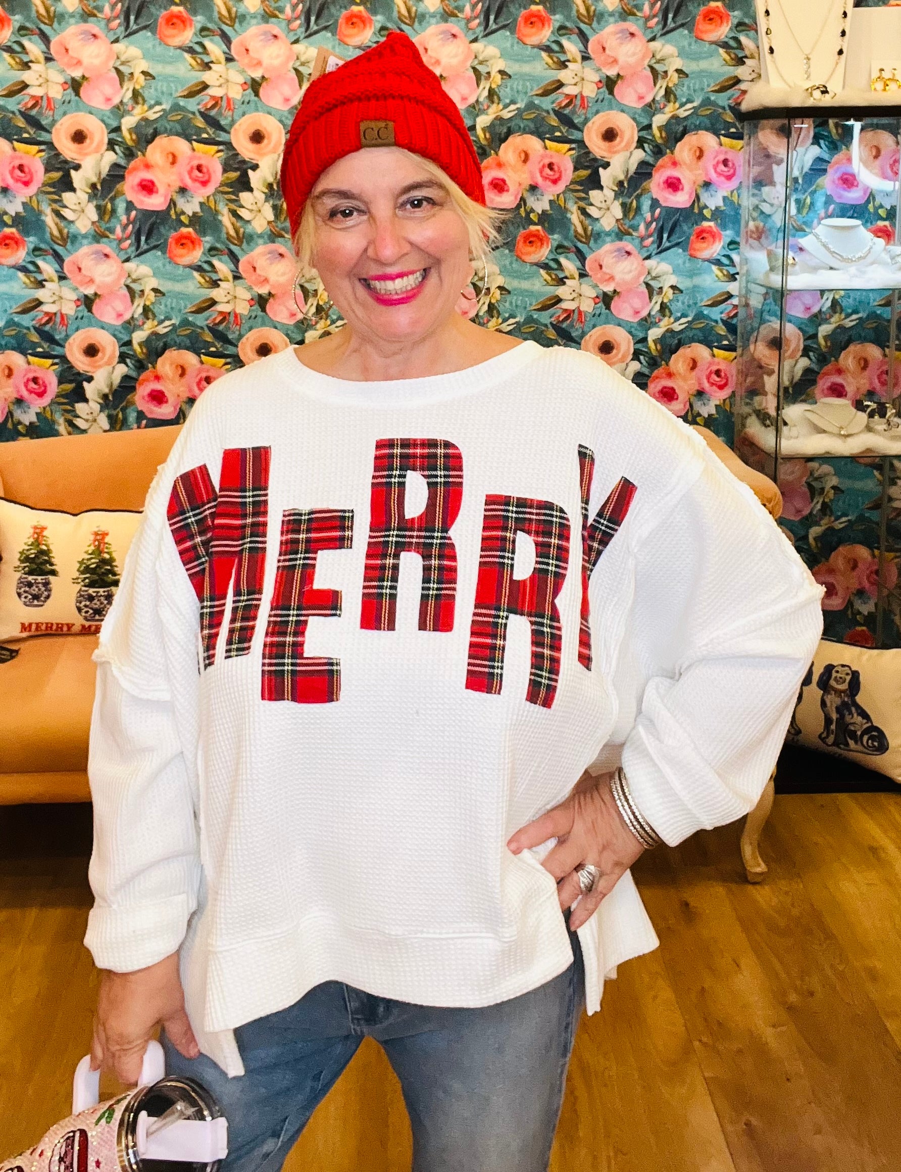 Christmas Plaid Merry Sweatshirt