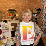 Mixed Fabric Band Tee