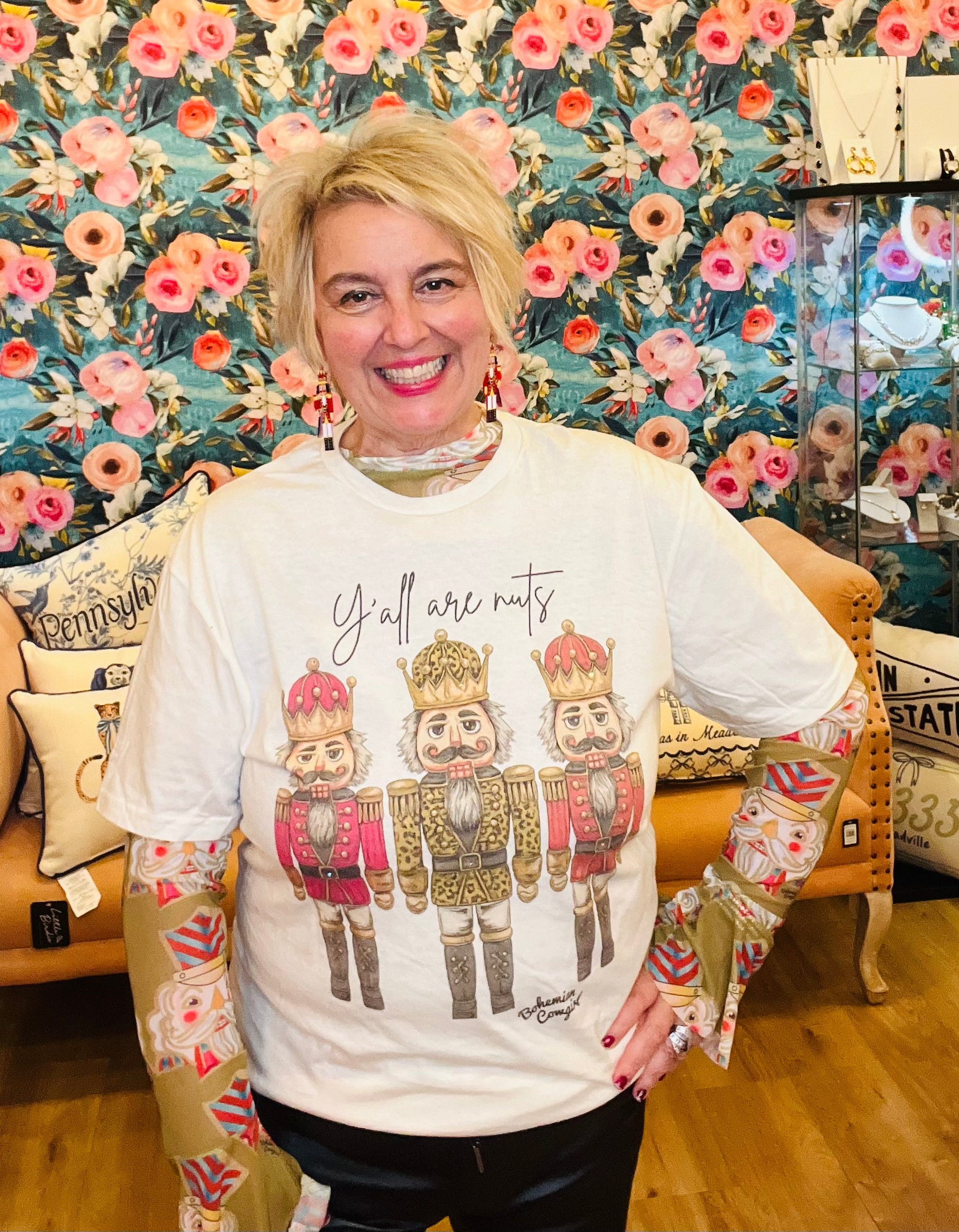 Y'all Are Nuts Holiday Tee