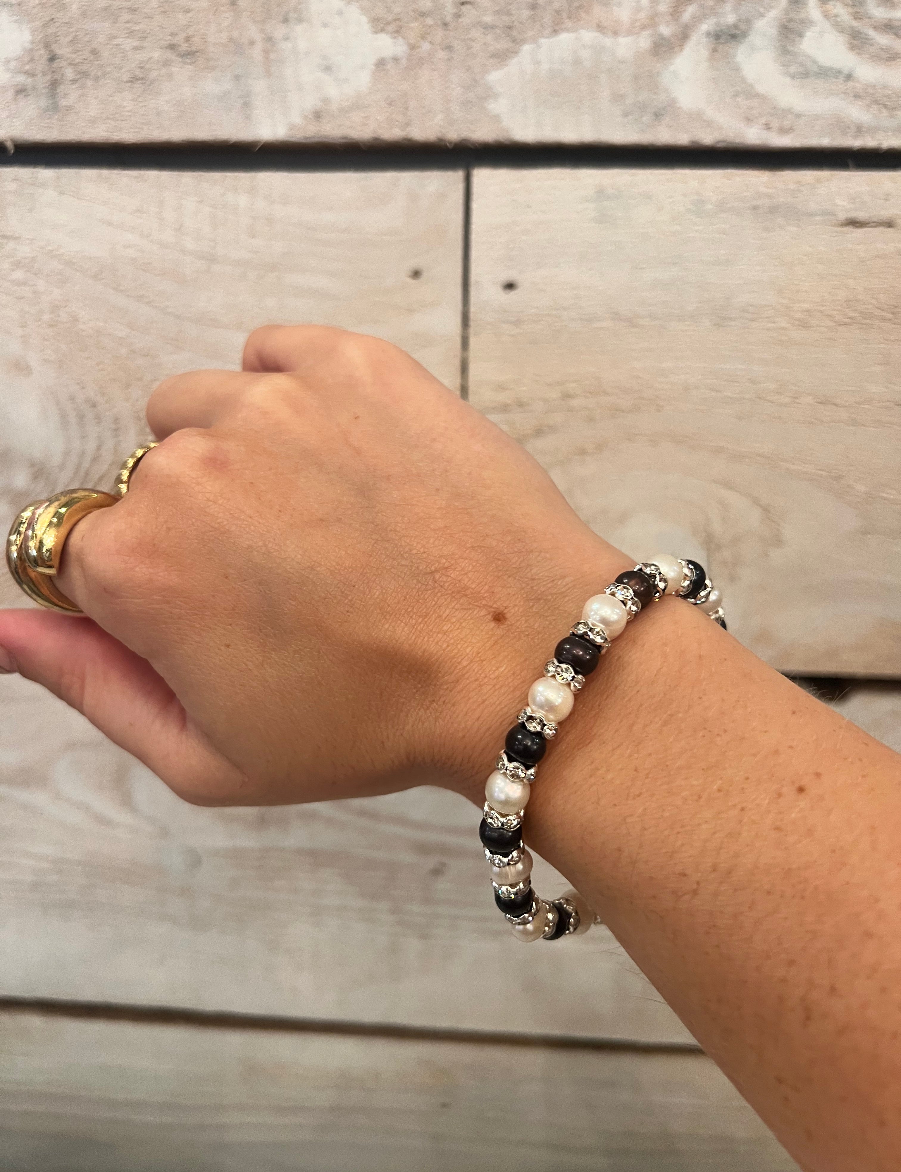 Fresh Water Pearl Bling Bracelet