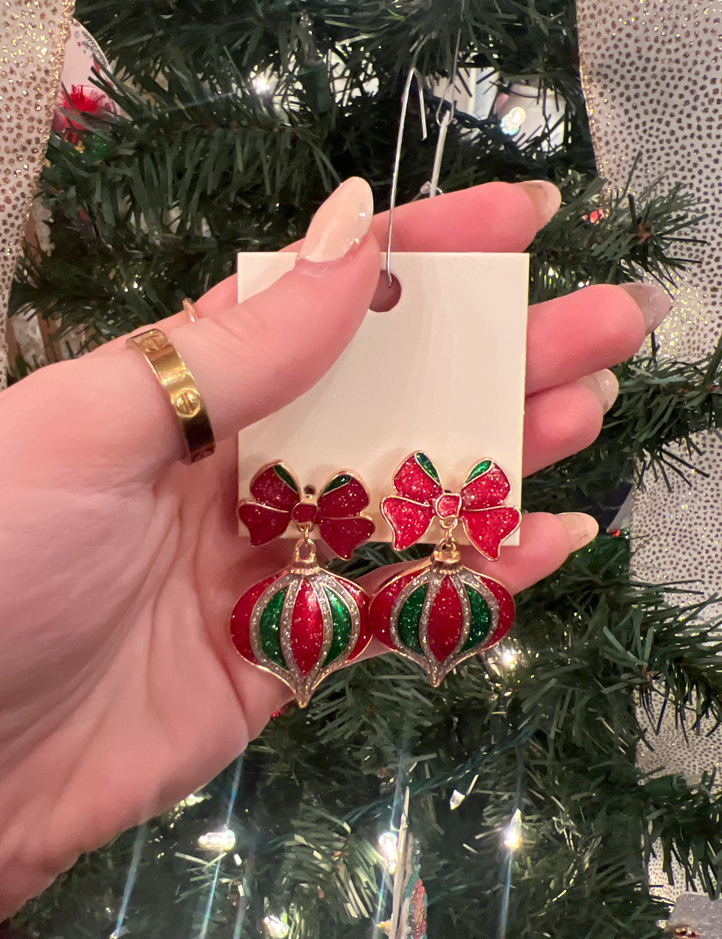 Vintage Christmas Bulb Earring