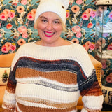 Charlie B - Patchwork Drop Shoulder Sweater