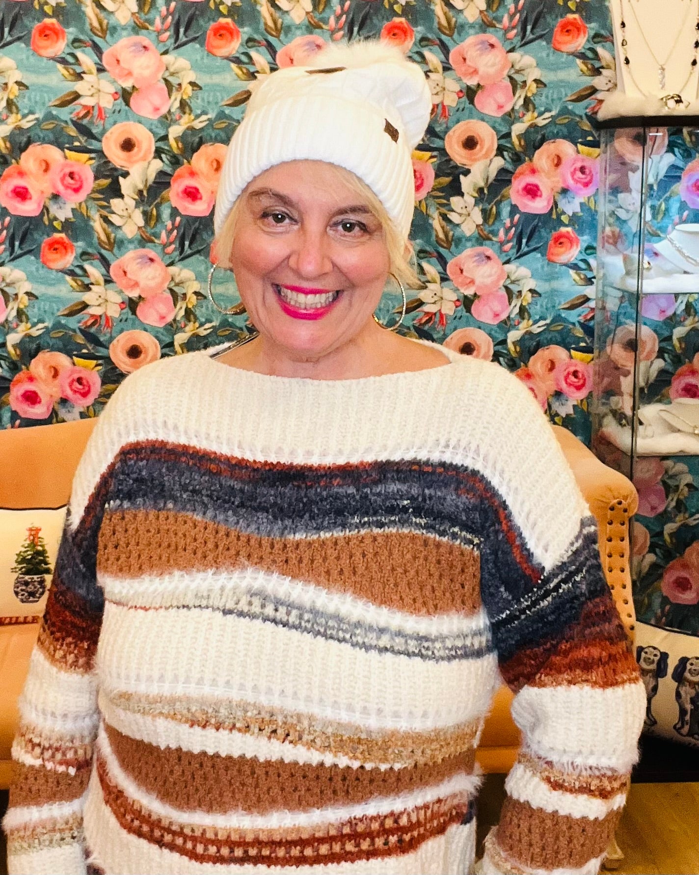 Charlie B - Patchwork Drop Shoulder Sweater