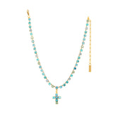 BABY DONATELLA NECKLACE IN BLUE MIX