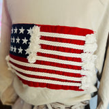 NEW Patriotic French Terry Pullover