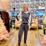 Relaxed Colorblock Corduroy Sweatshirt