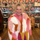 Pretty Patchworks Faux Fur Jacket