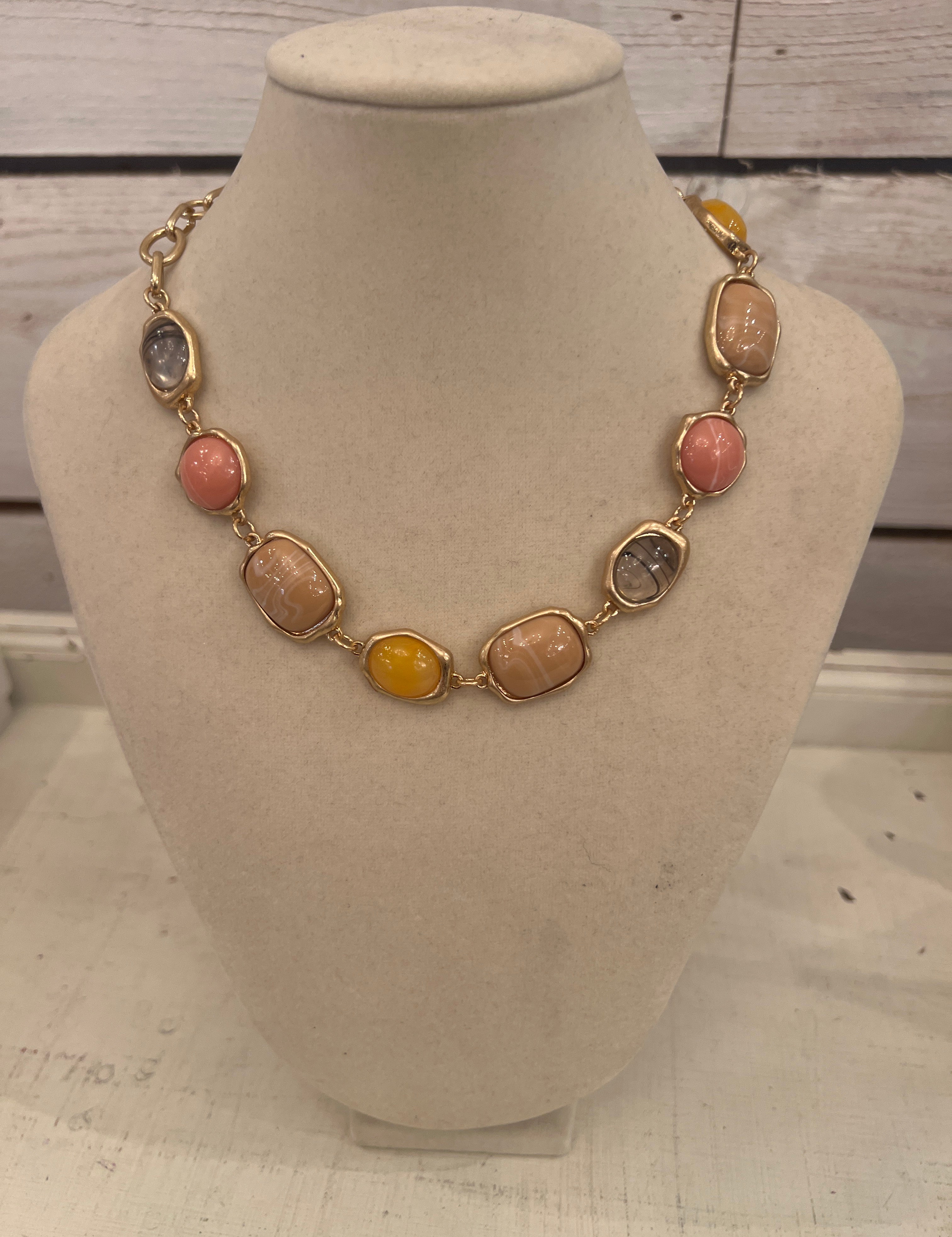 *Colorful Pebble Necklace
