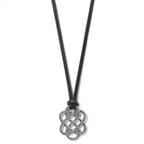 Brighton - Interlock Trellis Leather Necklace