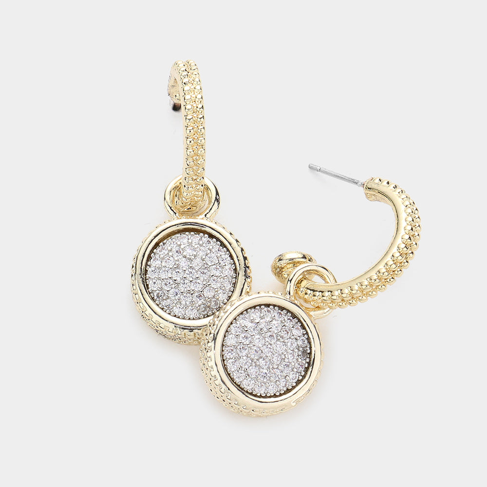 Pave Drop Earrings