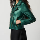 *Joseph Ribkoff - Green With Envy Moto Jacket