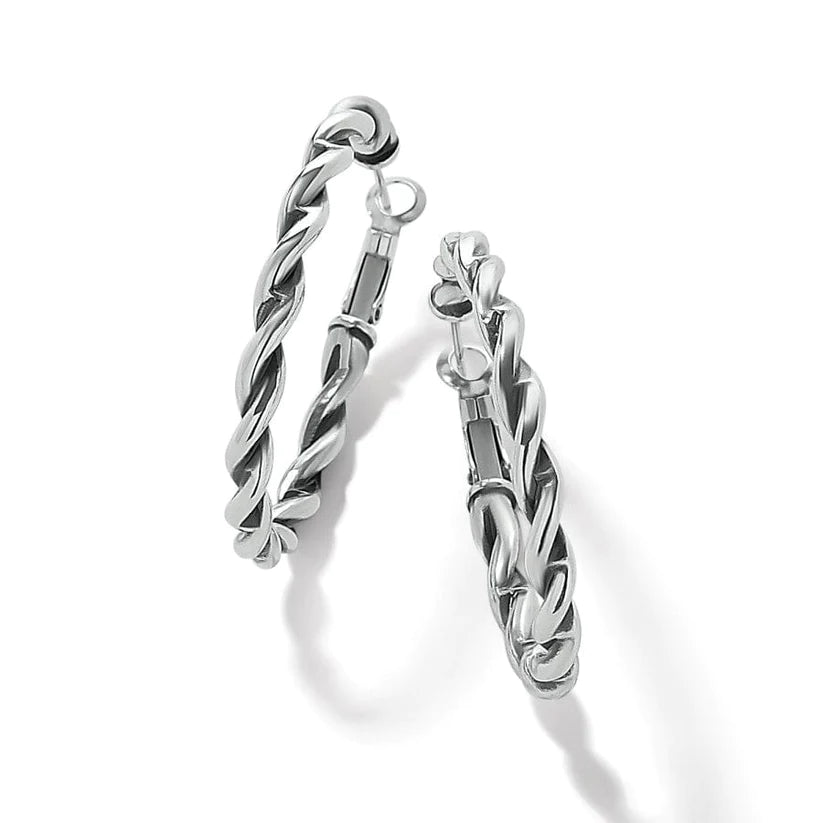 Brighton - Interlock Twist Oval Hoop Earring