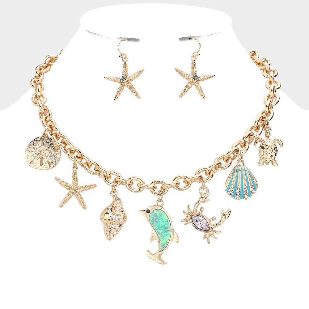 Ocean Creatures Statement Necklace