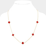 Ruby Quatrefoil Necklace