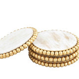 Gold Beaded Coaster Set