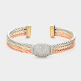 Tri Color Cuff Bracelet