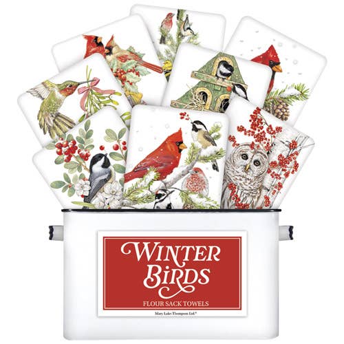 Winter Songbirds Flour Sack Towel