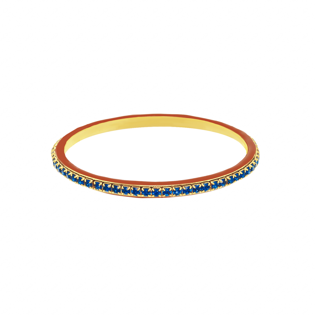 Tova Helly Bangle in Midnight Express Smoked Capri Blue