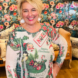 Vintage Holiday Rhinestone Top