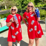 **Red White & Booze Mini Dress