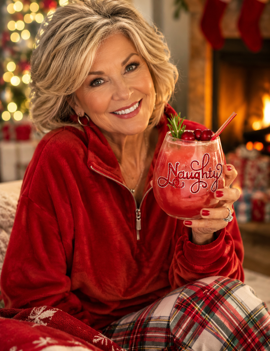 Naughty Stemless Wine Glass
