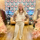 Colorblock Corduroy Pants