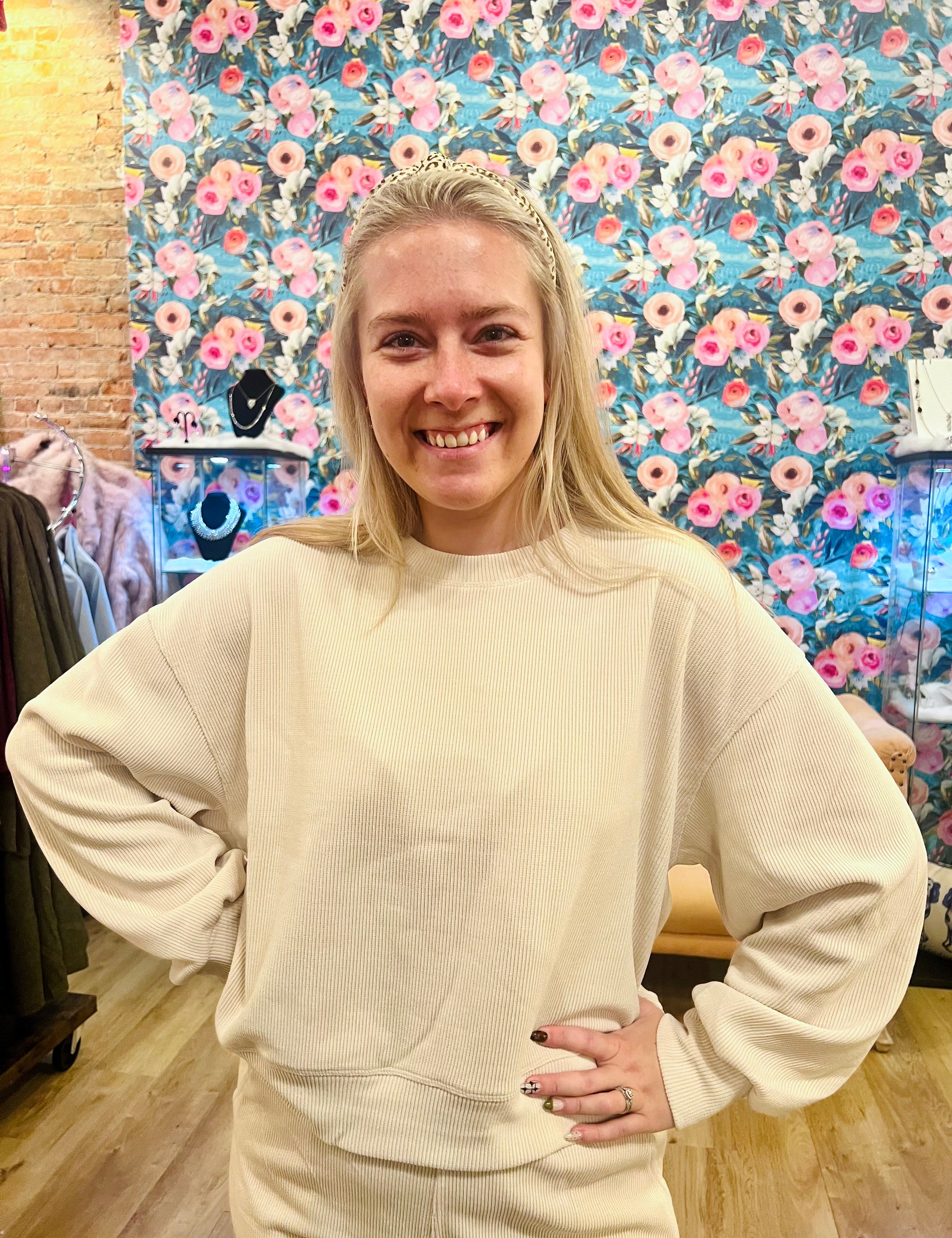 Relaxed Ribbed Corduroy Top