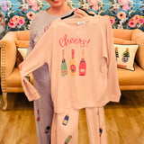 Holiday Champagne Bottle Lounge Set