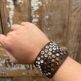 Leather Studded Snap Bracelet