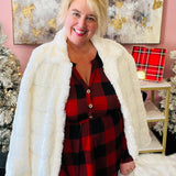 Snowy Mountains Faux Fur Jacket