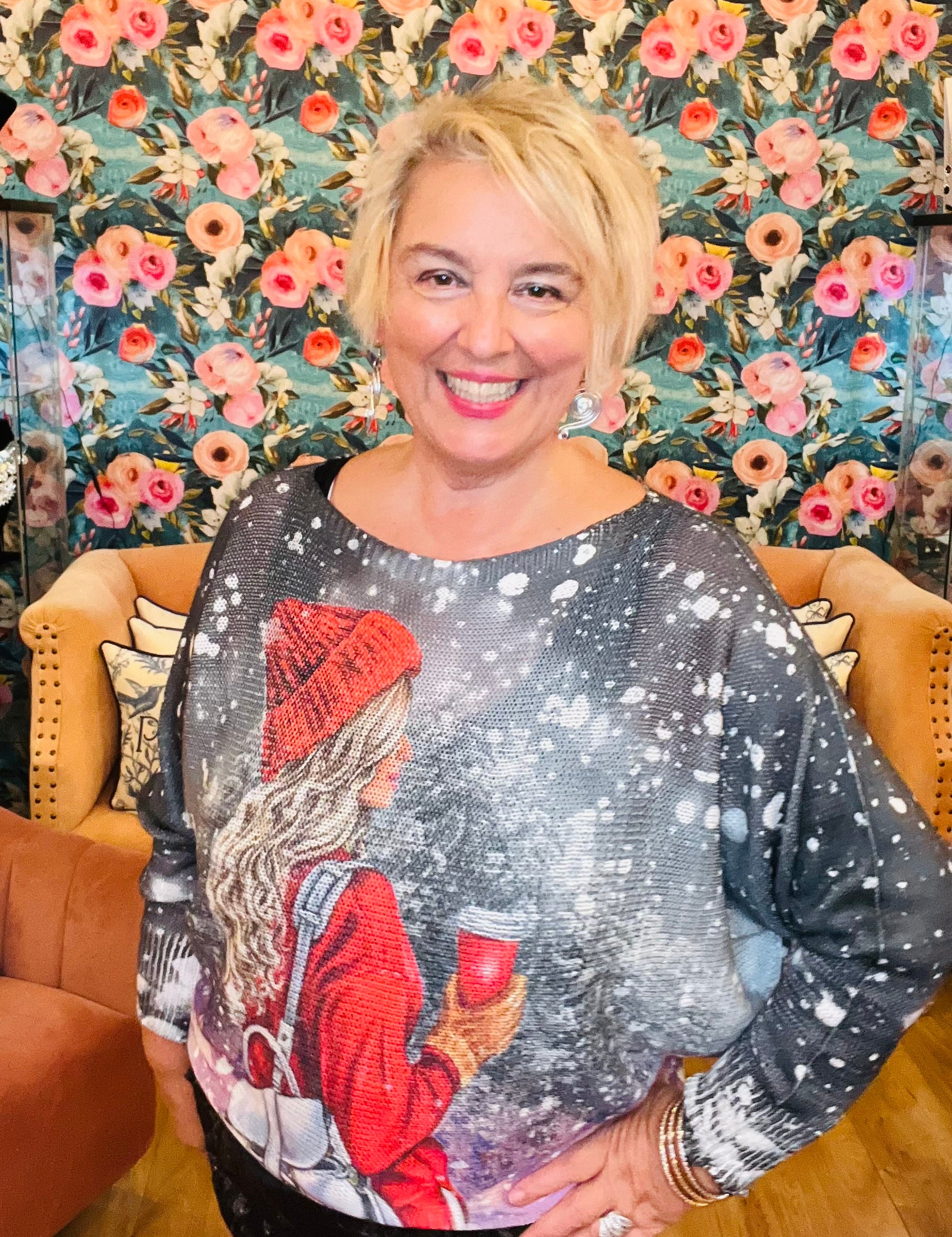 Coffee Girl Snowfall Sweater