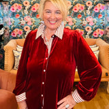 Bold Velvets Contrast Top