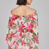 *Joseph Ribkoff - Fresh Florals Chiffon Top