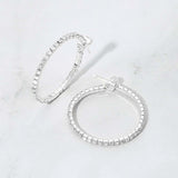 30MM Pave Rhinestone Hoops