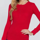 Thermal Knit Henley Top