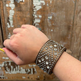 Leather Studded Snap Bracelet