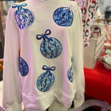 Kelly Blue Ornaments Sweatshirt