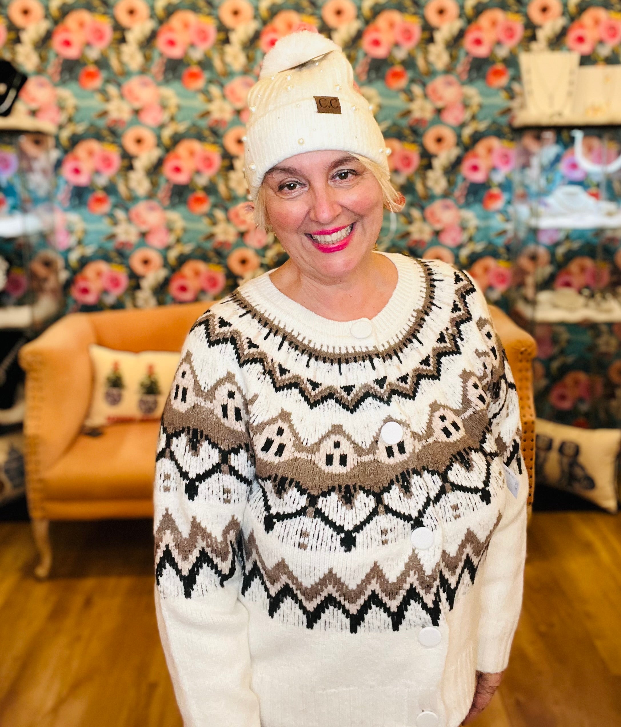 Tribal - Moonstone Button Front Cardigan