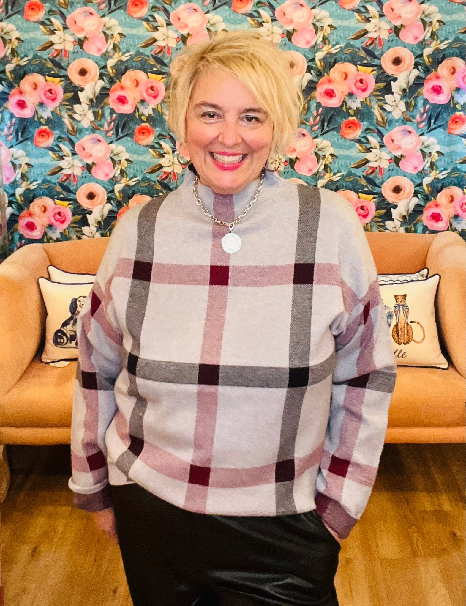 Classy Touch Plaid Sweater