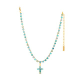 Tova - Baby Donatella Necklace in Blue Mix