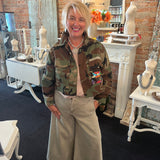 Olive Crazy Gaucho Jeans