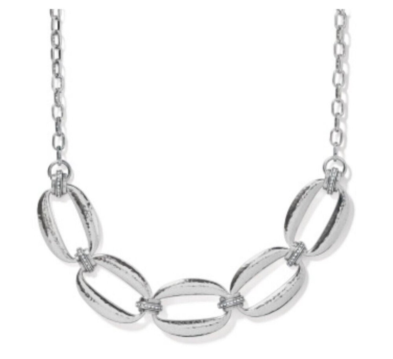 *Brighton Meridian Lumens Hammered
Silver Crystal Necklace NWT