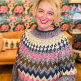 Tribal - Grey Mix Intarsia Sweater