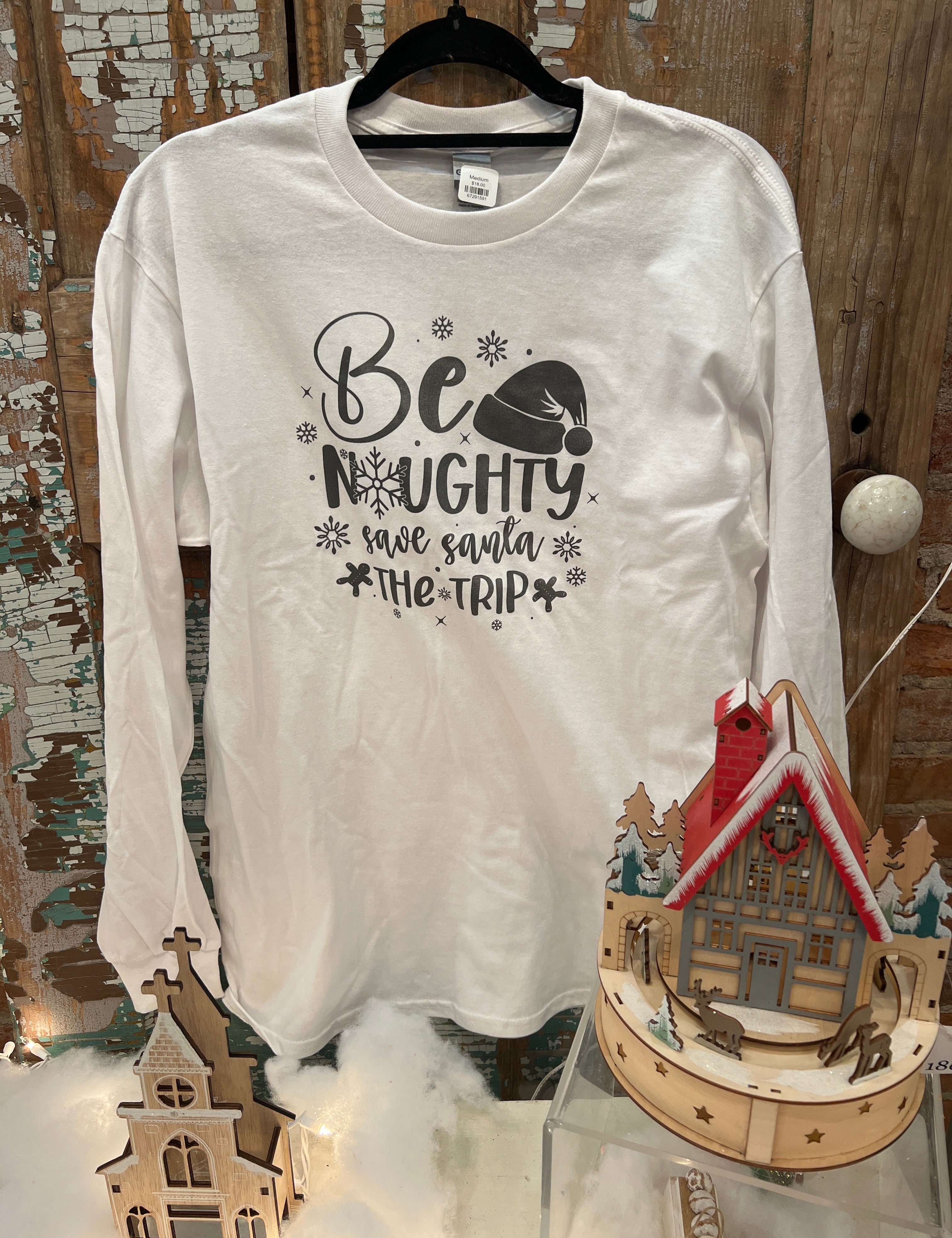 Be Naughty Holiday Long Sleeve Tee