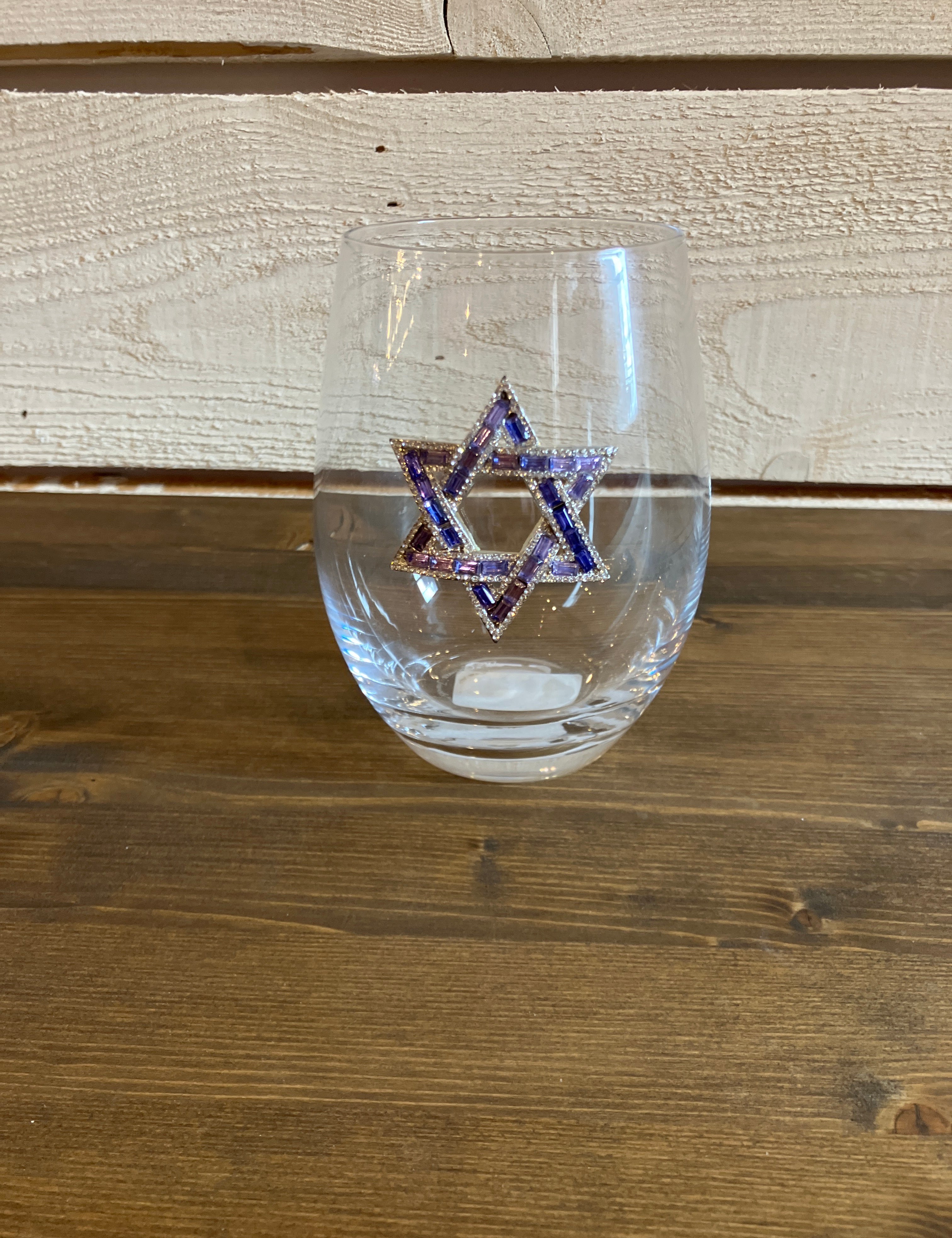 *Star Of David Wine Glass