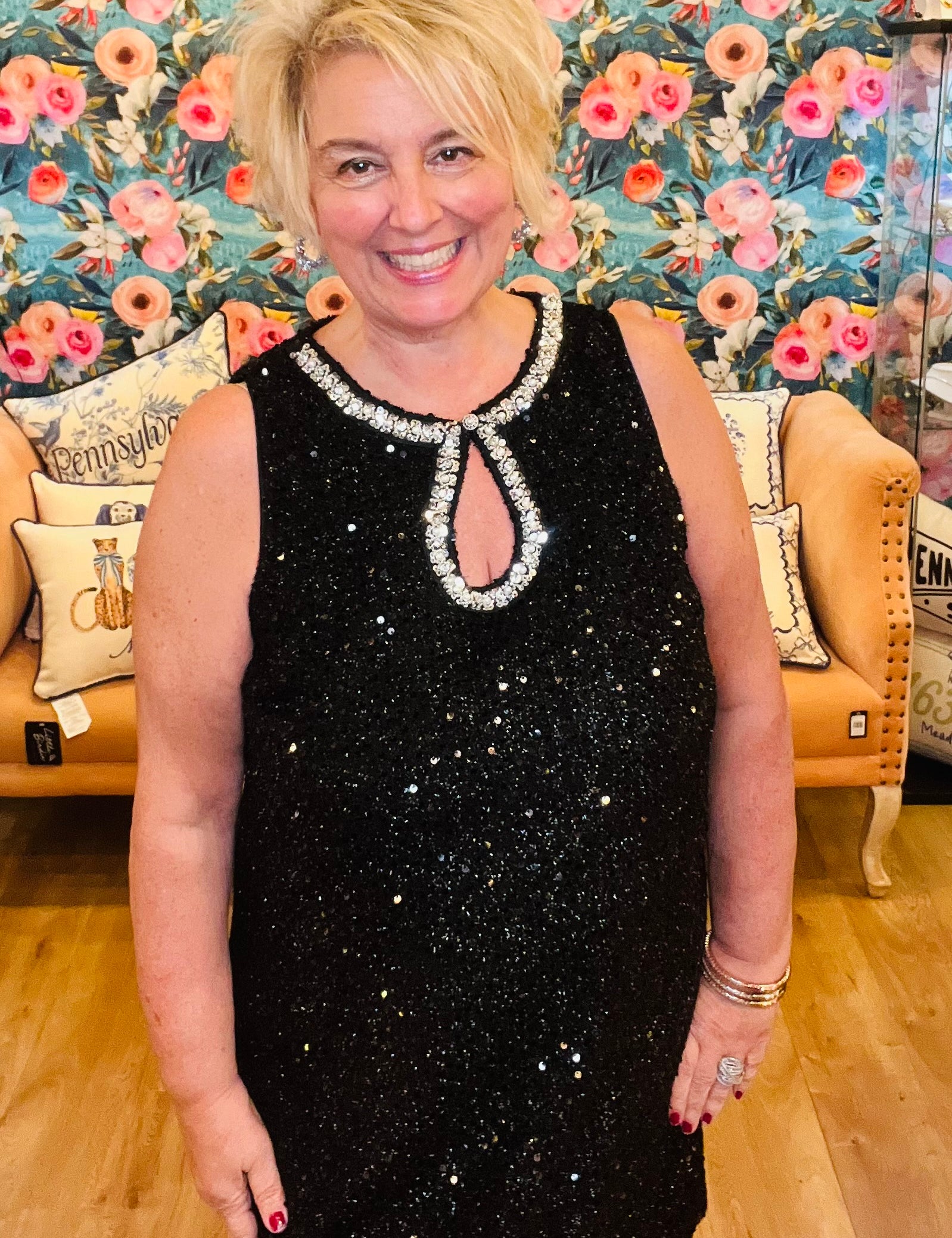 Queen Elizabeth Sequin Dress