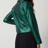 *Joseph Ribkoff - Green With Envy Moto Jacket