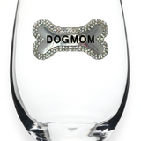 Dog Mom Stemless Wine Glass